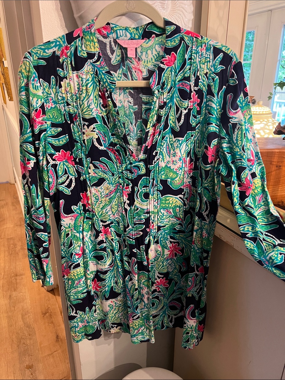 Lilly Pulitzer Cotton Knit Tunic Top EEEUC